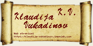 Klaudija Vukadinov vizit kartica